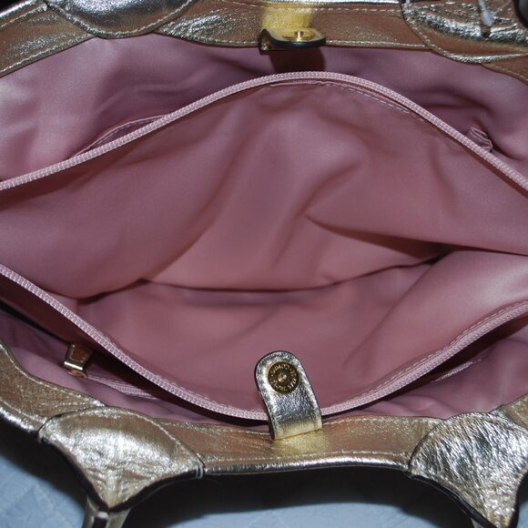 🌸COACH Large Signature Bleeker Floral Khaki Gold Tote Carryall Handbag🌸 - Picture 11 of 14